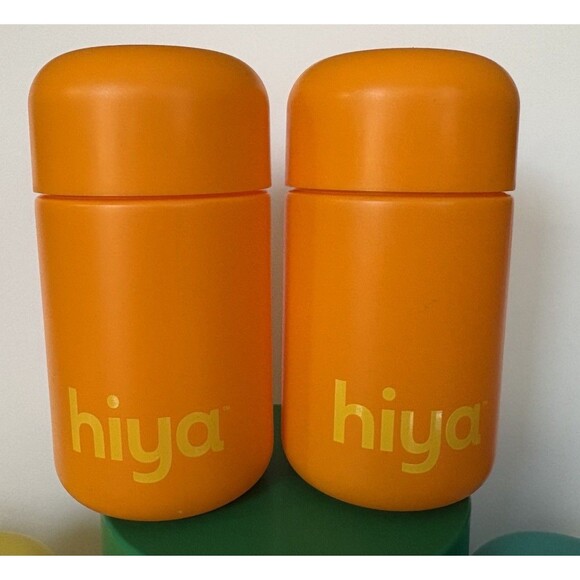 Lot Of 6 Hiya Glass Capsule Pill Bottle Containers Plus Greens Tin ALL EMPTY - Picture 4 of 7